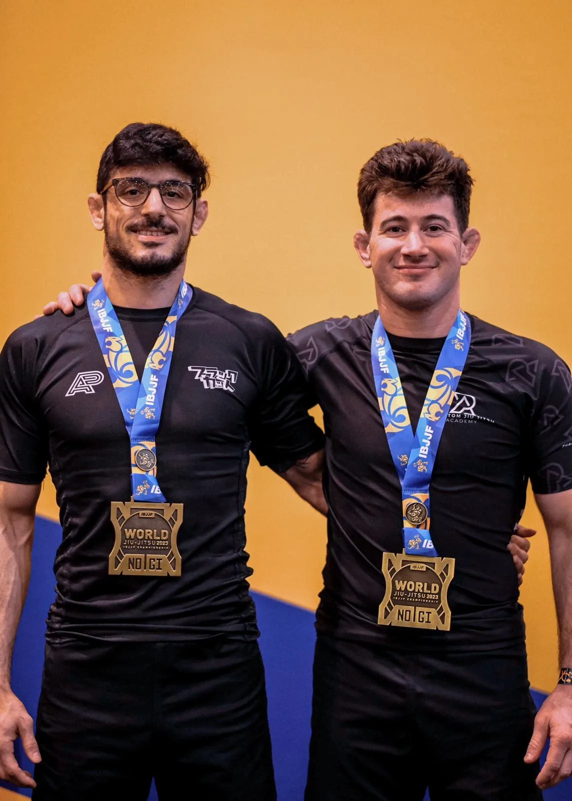 Frank Rosenthal wearing his IBJJF World No-Gi medal